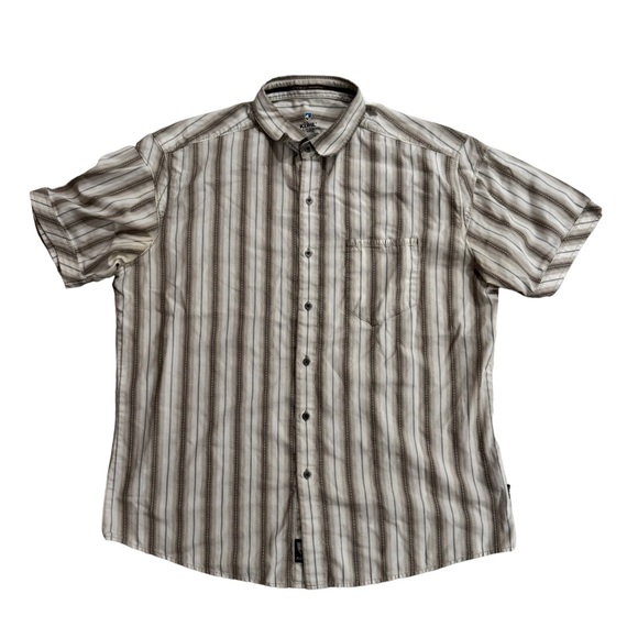 Men's Striped Short Sleeve Shirt KUHL size XL - Picture 1 of 4